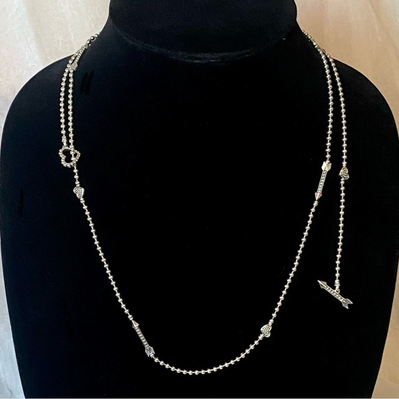 LAGOS Sterling Silver Caviar Hearts & Arrows Necklace - Picture 8 of 16